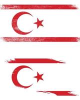 república turca do norte de chipre bandeira em estilo grunge vetor