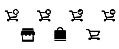 ícone de compras. conjunto de ícones da web. coleção de ícones. ilustração vetorial simples. vetor