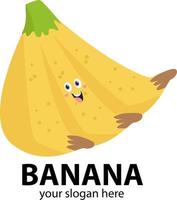 modelo de logotipo de pente de banana abstrato vetor