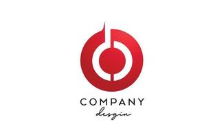ícone do logotipo da letra do alfabeto vermelho com design de círculo. modelo criativo para empresa e negócios vetor