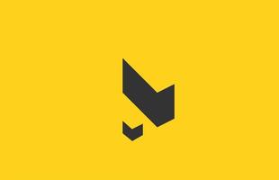 amarelo preto eu logotipo do ícone da letra do alfabeto com design de sombra. modelo criativo para empresa e negócios vetor