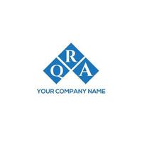 design de logotipo de carta qra em fundo branco. conceito de logotipo de letra de iniciais criativas qra. design de letra qra. vetor