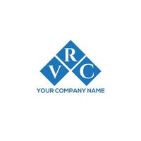 design de logotipo de carta vrc em fundo branco. conceito de logotipo de letra de iniciais criativas vrc. design de letra vrc. vetor