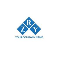 design de logotipo de carta zry em fundo branco. conceito de logotipo de letra de iniciais criativas zry. design de letra zry. vetor