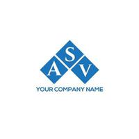 design de logotipo de carta asv em fundo branco. conceito de logotipo de letra de iniciais criativas asv. design de letra asv. vetor