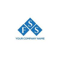 . conceito de logotipo de letra de iniciais criativas fss. fss carta design.fss carta logotipo design em fundo branco. conceito de logotipo de letra de iniciais criativas fss. design de letra fss. vetor