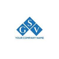 design de logotipo de carta gsv em fundo branco. conceito de logotipo de carta de iniciais criativas gsv. design de letra gsv. vetor