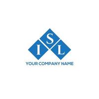 isl letter design.isl carta logo design em fundo branco. conceito de logotipo de letra de iniciais criativas isl. isl letter design.isl carta logo design em fundo branco. eu vetor