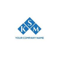 design de logotipo de carta ksm em fundo branco. conceito de logotipo de letra de iniciais criativas ksm. design de letra ksm. vetor