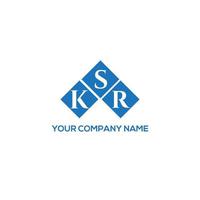 design de logotipo de carta ksr em fundo branco. conceito de logotipo de letra de iniciais criativas ksr. design de letra ksr. vetor