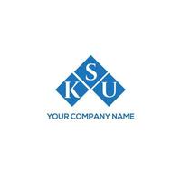 design de logotipo de carta ksu em fundo branco. conceito de logotipo de letra de iniciais criativas ksu. design de letra ksu. vetor