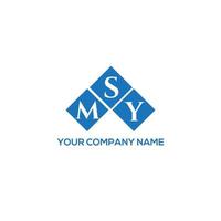 . msy carta design.msy carta logotipo design em fundo branco. conceito de logotipo de letra de iniciais criativas msy. design de letras msy. vetor
