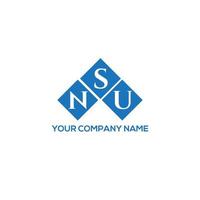 . conceito de logotipo de letra de iniciais criativas nsu. nsu carta design.nsu carta logo design em fundo branco. conceito de logotipo de letra de iniciais criativas nsu. design de letra nsu. vetor