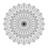 arte mandala, linhas pretas em padrão de círculo, para colorir, meditação para crianças, meditação para adultos, arte para crianças, cartões, álbum de recortes, padrões de roupas, travesseiros, camisetas, padrões de azulejos, fundos, etc vetor