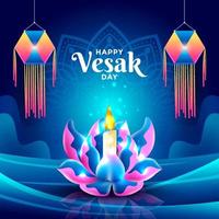 feliz fundo vesak vetor