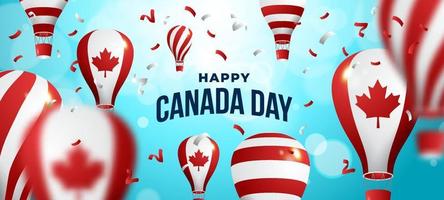 feliz dia do canadá fundo vetor