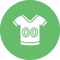 ícone de fundo de círculo de glifo de camisa de futebol vetor