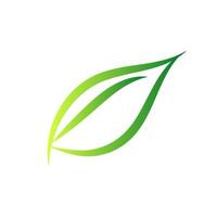 design de logotipo de folha verde vetor