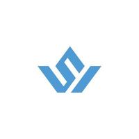 design de logotipo letra ws vetor
