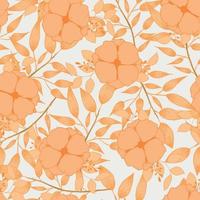 design de padrão sem emenda de flores tropicais modernas. sem costura padrão com flores e folhas da primavera. fundo desenhado à mão. padrão floral para papel de parede ou tecido. azulejo botânico. vetor