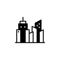 cidade, cidade, modelo de logotipo de ilustração vetorial de ícone de linha sólida urbana. adequado para muitos propósitos. vetor