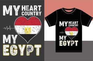 meu coração, meu país, meu Egito. vetor