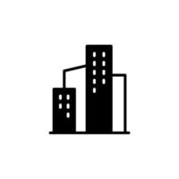 cidade, cidade, modelo de logotipo de ilustração vetorial de ícone de linha sólida urbana. adequado para muitos propósitos. vetor