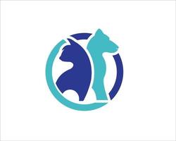 logotipo de cuidados com animais de estimação projeta ícone e símbolo vetor minimalista