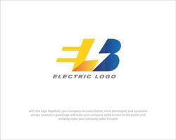 designs de logotipo elétrico elb vetor