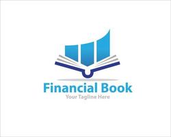livros financeiros e designs de logotipo de taxa de negócios vetor