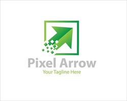 designs de logotipo de negócios de seta de pixel vetor
