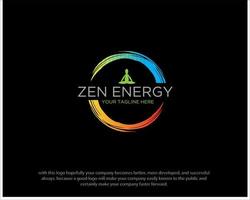 designs de logotipo de energia zen vetor