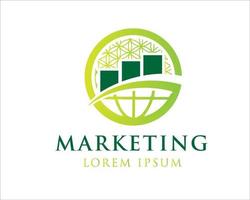 logotipo de marketing global projeta ícone e símbolo vetor minimalista