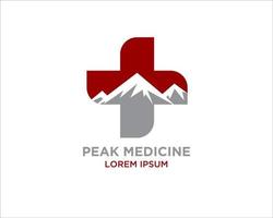 design de logotipo de medicina de pico vetor minimalista moderno simples para ícone e símbolo