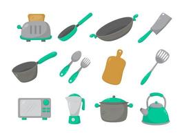 pacote de utensílios de cozinha, adequado para eventos de culinária. vetor