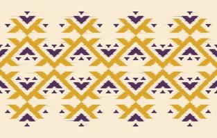 arte ikat abstrata étnica. sem costura padrão em bordados tribais, folclóricos e estilo mexicano. print.design de ornamento de arte geométrica asteca para tapete, papel de parede, roupas, embrulho, tecido, capa, têxtil vetor
