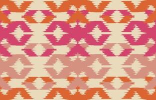 arte ikat abstrata étnica. sem costura padrão em bordados tribais, folclóricos e estilo mexicano. print.design de ornamento de arte geométrica asteca para tapete, papel de parede, roupas, embrulho, tecido, capa, têxtil vetor