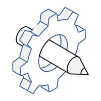 ícone isométrico moderno de gestão estratégica vetor