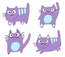 desenhar vetor ilustração personagem coleção bonito cat.doodle estilo de desenho animado.