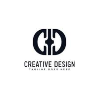 modelo de vetor de logotipo de cd carta minimalista criativo para sua identidade de marca.