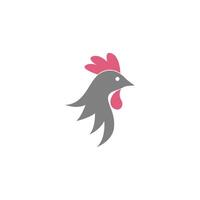 vetor de modelo de ilustração de design de logotipo de ícone de animal de frango