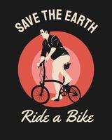 ciclista andando de bicicleta. design personalizado de camiseta de motociclista.