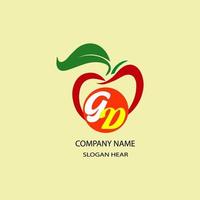 vetores isentos de royalties de logotipo de frutas frescas gd e ilustração de ações para a empresa.