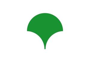 bandeira oficial da cidade de tóquio com símbolo verde, ilustração vetorial vetor