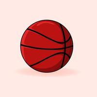 vetor de desenhos animados de equipamentos de esporte de bola de basquete