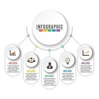 modelo de opções de número de infográficos abstratos. ilustração vetorial. pode ser usado para layout de fluxo de trabalho, diagrama, opções de etapas de negócios, banner, web design. vetor