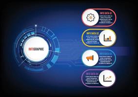 visualização de dados de negócios. gráfico de processo. elementos abstratos de gráfico, diagrama com etapas, opções, partes ou processos. modelo de negócios de vetor para apresentação. conceito criativo para infográfico.