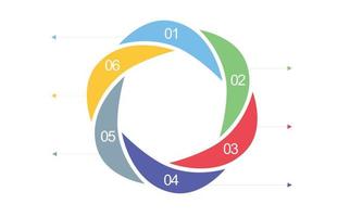 círculo de negócios. ícones de infográfico de linha do tempo projetados para o elemento de marco de modelo de fundo abstrato diagrama moderno tecnologia de processo de marketing digital gráfico de apresentação de dados vetor