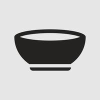 ilustração em vetor de ícone de tigela para recipiente de comida, restaurante.