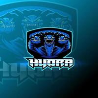 Design do logotipo do mascote Hydra Esport vetor